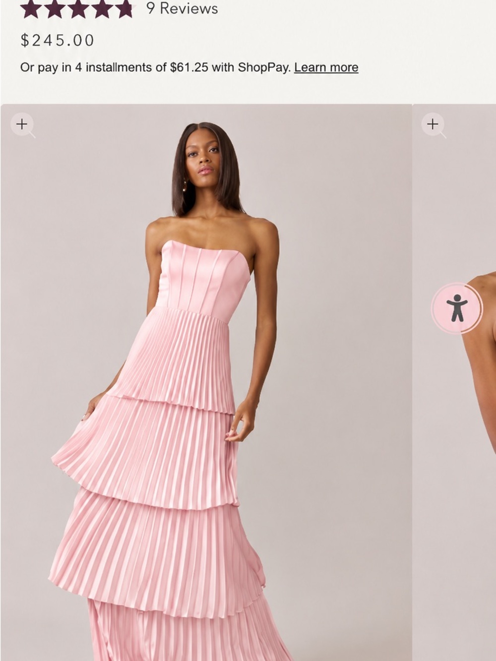 Revelry Collins Satin Pleated Dress in color Perfect Pink, size 2